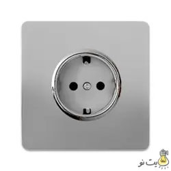 کلید و پریز آسیا مدل کریستال نقره ای