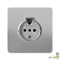 کلید و پریز آسیا مدل کریستال نقره ای