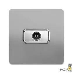 کلید و پریز آسیا مدل کریستال نقره ای