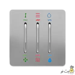 کلید و پریز آسیا مدل کریستال نقره ای