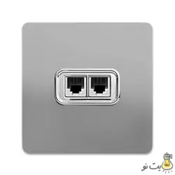 کلید و پریز آسیا مدل کریستال نقره ای