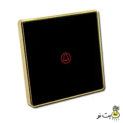 کلید و پریز لمسی فراهوش مشکی زه طلایی