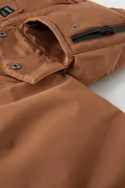 کاپشن قهوه ای کودک پسرانه