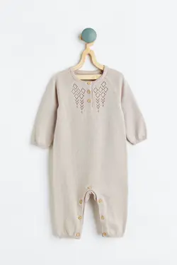 سرهمی بافت نوزادی دکمه دار‎