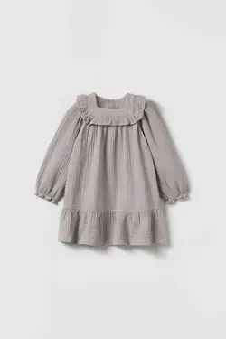 پیراهن پاییزی دخترانه‎ رنگ نود