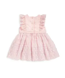 پیراهن ارگانزا‎‎ دخترانه صورتی