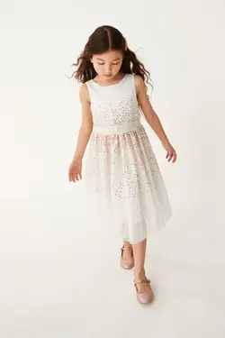 پیراهن توری پولک دار