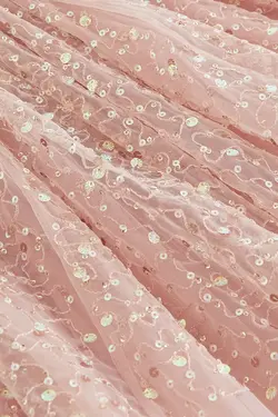 پیراهن پفی طرح فرشته با پولک طلایی