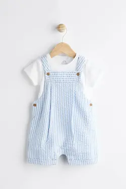 ست بادی و بیلر راه راه آبی