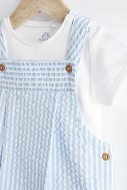 ست بادی و بیلر راه راه آبی