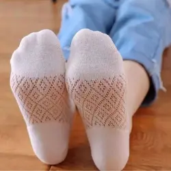 جوراب کالج زیرقوزکی قلاب‌بافی زنانه