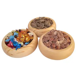 ظرف چوبی آجیل خوری سه عددی