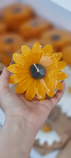 شمع رو آبی مدل افتابگردان