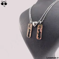 گردنبند ست دختر و پسر طرح ماه و خورشید (مگنتی)