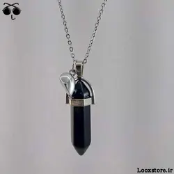 گردنبند رمانتیک ست منشوری مشکی و بی رنگ