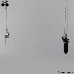 گردنبند رمانتیک ست منشوری مشکی و بی رنگ