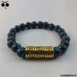 دستبند دوتایی ست مهره ای جغد طلایی