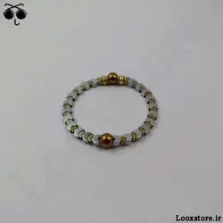 دستبند حدید فلشی طلایی نقره ای زیبا