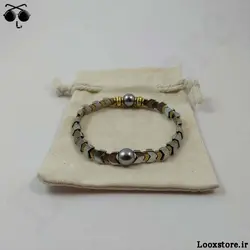 دستبند حدید فلشی طلایی نقره ای زیبا