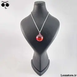 گردنبند گوی شیشه ای با آب رنگی