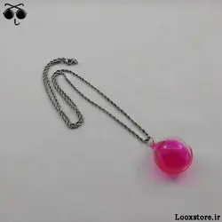 گردنبند گوی شیشه ای با آب رنگی