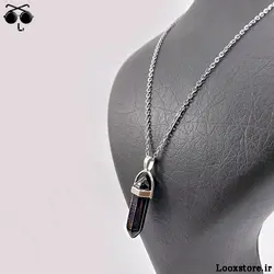 گردنبند منشوری مشکی درخشان فوق العاده زیبا (سنگ دلربا)