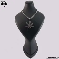 گردنبند مدل برگ خفن و شاخ زنجیری