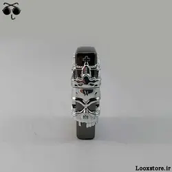 فندک طرح اسکلت مشکی و نقره ای زیپو گازی