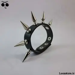 دستبند پانک یه ردیف با اسپایک درشت