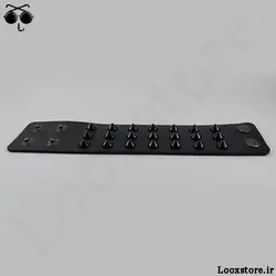 دستبند اسپایکی سه ردیف مشکی