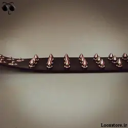 دستبند چرم اسپایکی سه ردیف