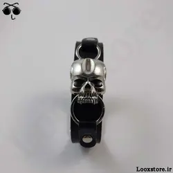 دستبند چرم اسکلت بی اعصاب