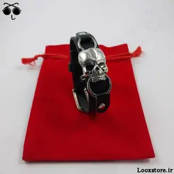 دستبند چرم اسکلت بی اعصاب