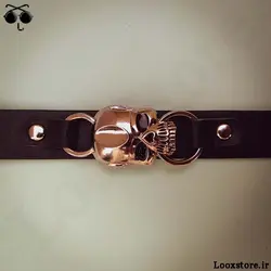 دستبند چرم اسکلت بی اعصاب