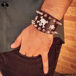دستبند اسپایکی طرح اسکلت