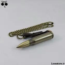 گردنبند فندک بنزینی با طرح فشنگ (گلوله)
