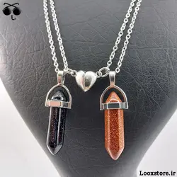 گردنبند ست عاشقانه منشوری سنگ دلربا