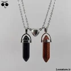 گردنبند ست عاشقانه منشوری سنگ دلربا