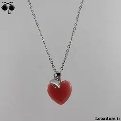 گردنبند ست دونفره قلب مگنتی مشکی صورتی