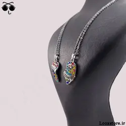 گردنبند بست فرندی قلبی نگین دار
