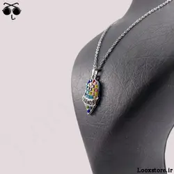 گردنبند بست فرندی قلبی نگین دار