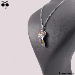 گردنبند بست فرندی قلبی نگین دار