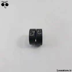 انگشتر ست کاپلی کیوت مشکی طرح روح!