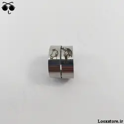 انگشتر ست رل نقره ای مدل فرشته شیطان