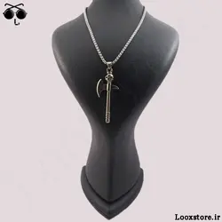 گردنبند طرح تبر اسکلتی زنجیری