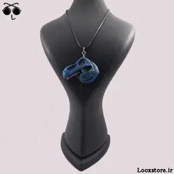 گردنبند و آویز دکوری طرح دایناسور آبی