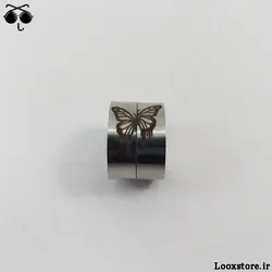 انگشتر ست مکمل طرح پروانه لونا نقره ای