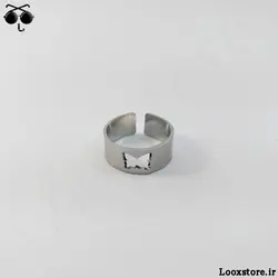 انگشتر ست مدل پروانه مکمل نقره ای