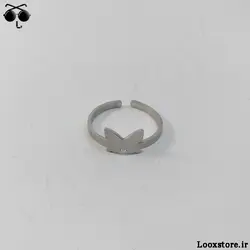 انگشتر ست مدل پروانه مکمل نقره ای