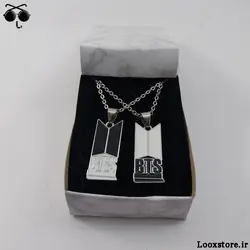 گردنبند ست بی تی اس سیاه و سفید